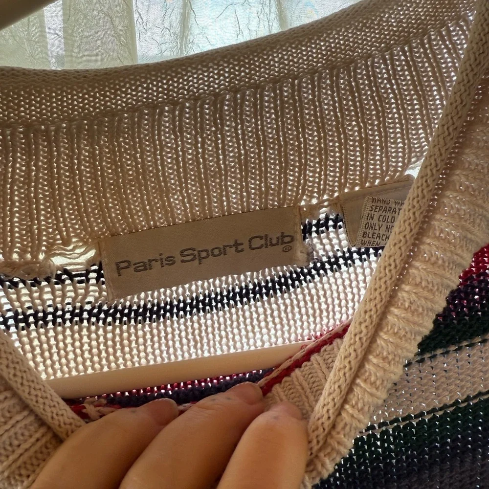 Vintage Striped Multicolor Turtleneck Sweater - Picture 4 of 7